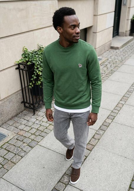 Groene PS PAUL SMITH Sweater MENS REG FIT SWEATSHIRT ZEBRA - large