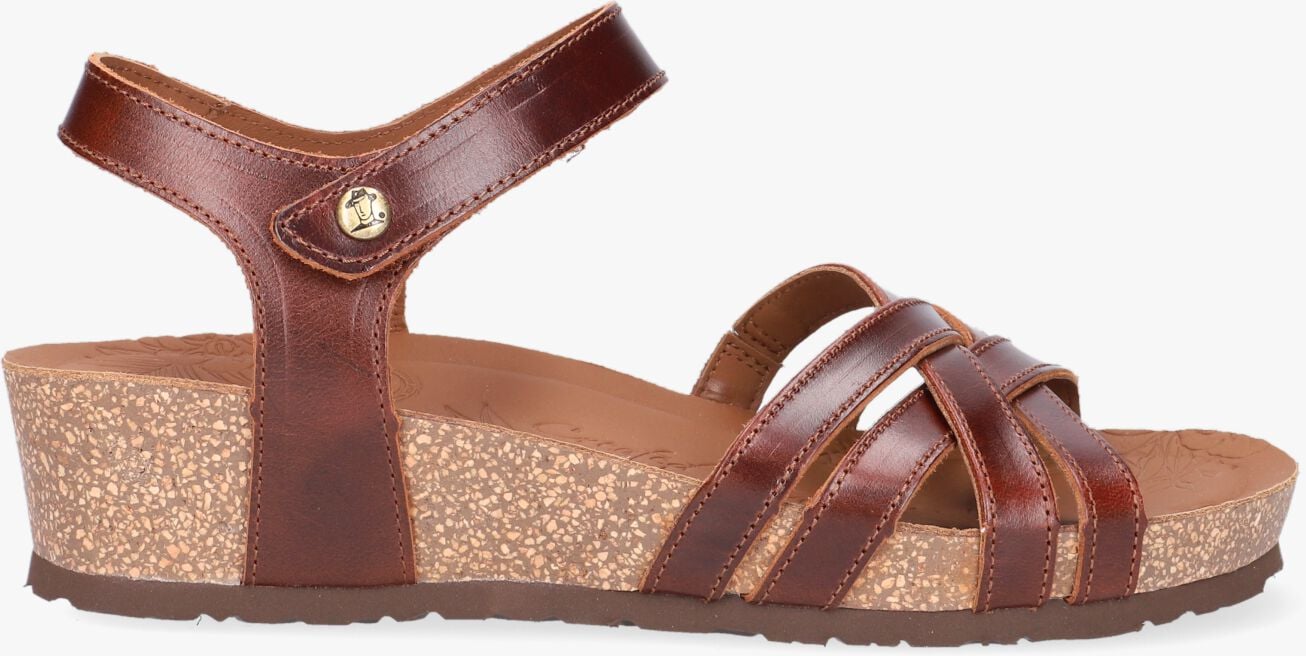 Panama Jack Chia Clay - Sleehak voor dames - Cognac