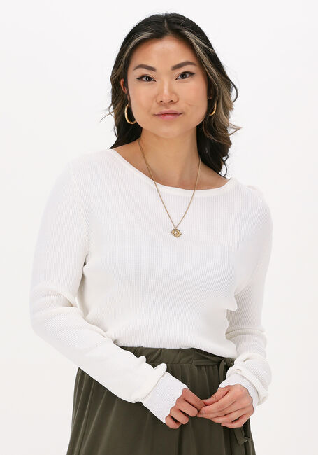 Gebroken wit OBJECT Top OBJHARRIET L/S KNIT PULLOVER - large