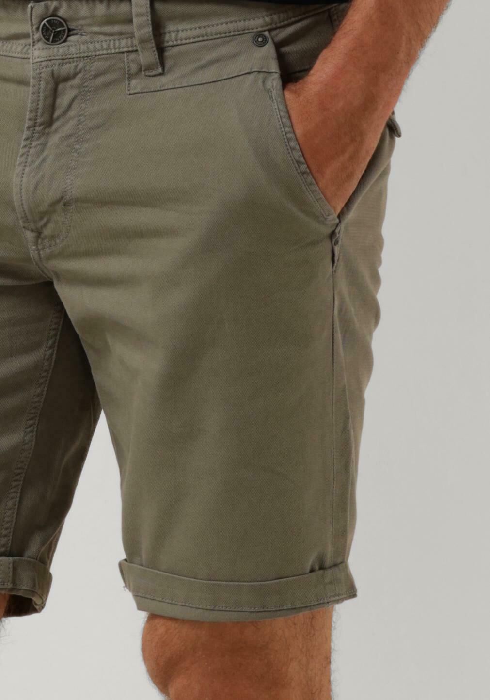 PME LEGEND Heren Broeken Twin Wasp Chino Shorts Fancy Structured Groen