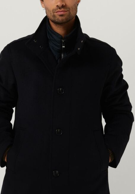 Donkerblauwe BOSS Mantel COXTAN - large