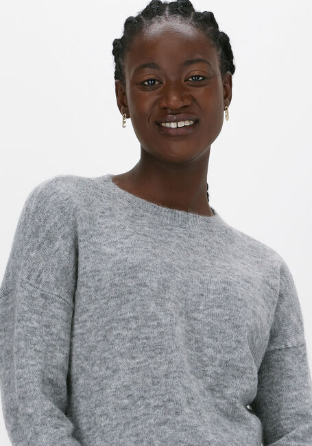 Grijze MSCH COPENHAGEN Trui FEMME MOHAIR O PULLOVER 1 - large
