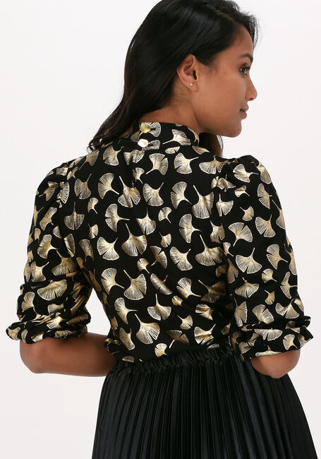 Zwarte JANSEN AMSTERDAM Blouses TOP PUFFED SLEEVE - large