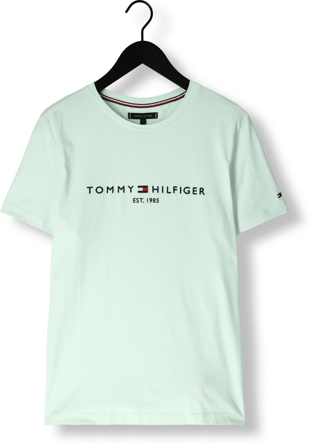 TOMMY HILFIGER Heren Polo's & T-shirts Tommy Logo Tee Mint