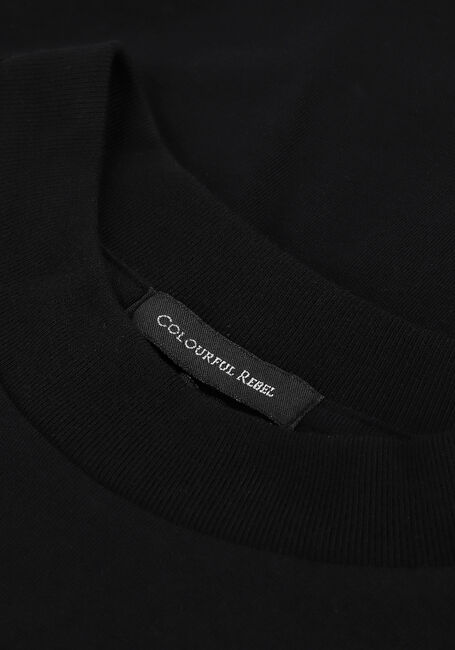 Zwarte COLOURFUL REBEL T-shirt UNI HIGH NECK TEE - large