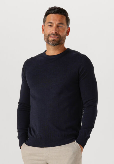 Donkerblauwe STEFANO LAURAN Trui CREW - large
