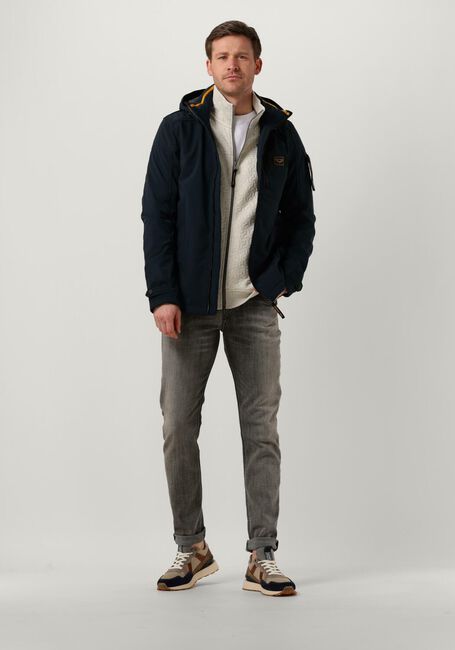Gebroken wit PME LEGEND Vest ZIP JACKET JACQUARD INTERLOCK SWEAT - large