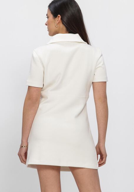 Ecru CALVIN KLEIN Mini jurk SS SPACER MIXED MEDIA RIB MOCK - large
