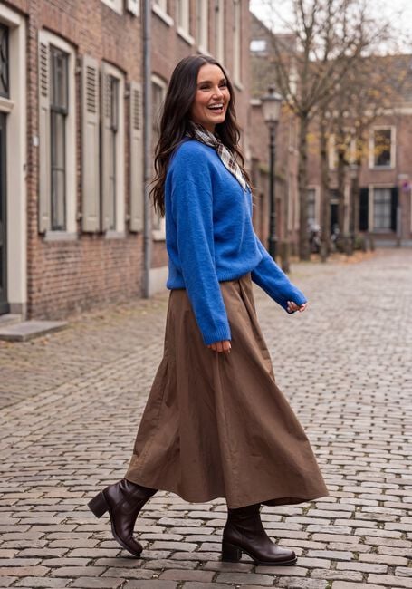 Blauwe MINUS Trui MSCHRISTA KNIT PULLOVER - large
