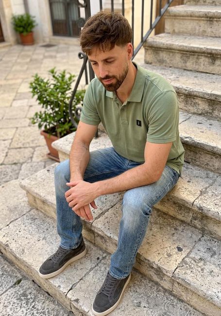 Groene BUTCHER OF BLUE Polo ARMY PIQUE POLO - large