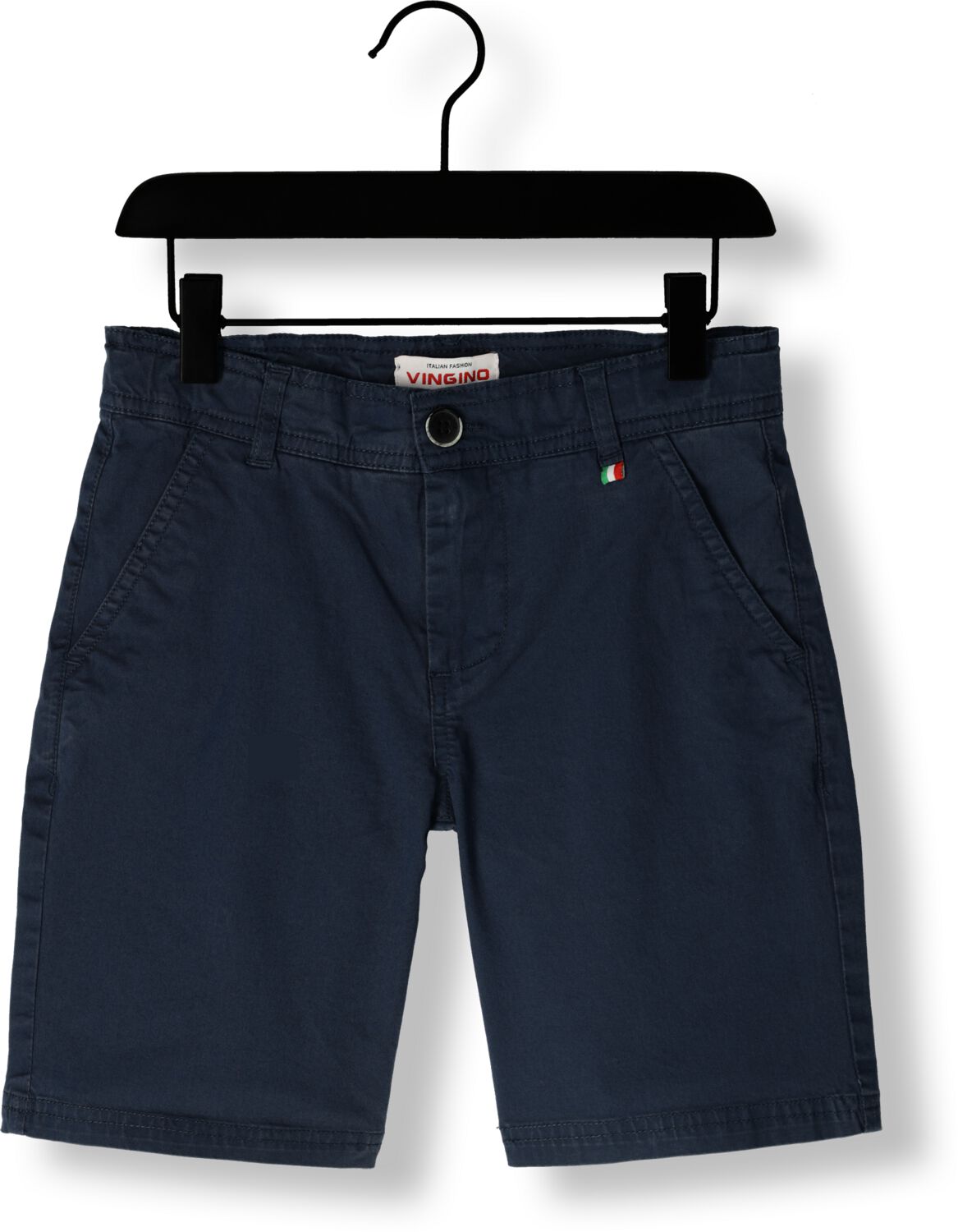 VINGINO regular fit chino short Bermuda Taormina blauw Korte broek Jongens Stretchkatoen 128