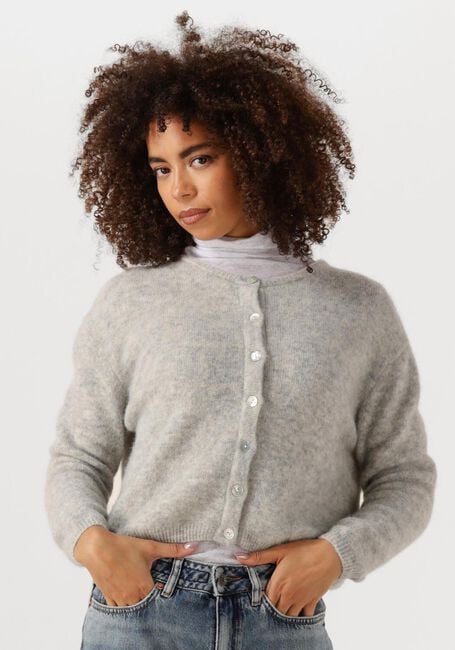 Lichtgrijze AMERICAN VINTAGE Vest VITOW CARDIGAN - large