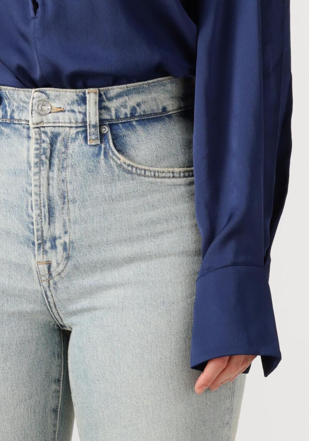 7 FOR ALL MANKIND Dames Jeans Logan Stovepipe Sahara Blauw