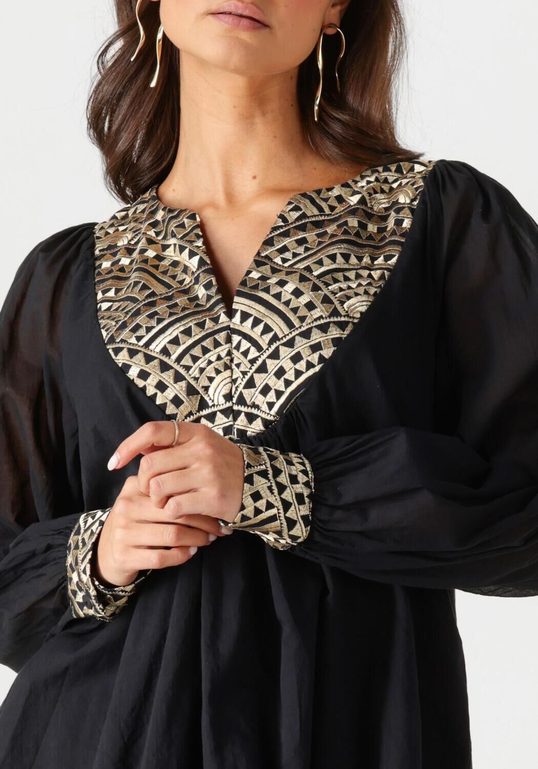GREEK ARCHAIC KORI Dames Blouses 340552 Zwart