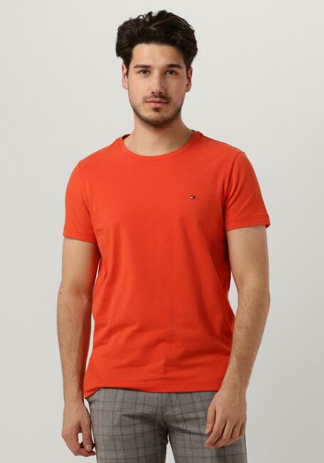 Oranje TOMMY HILFIGER T-shirt STRETCH EXTRA SLIM FIT TEE - large