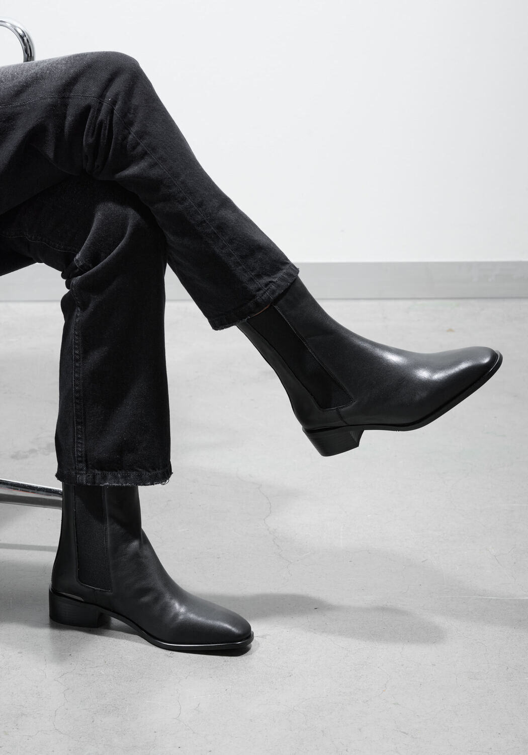 Zwarte STEFANO LAURAN Chelsea boots BOTIN PLANO - medium