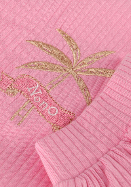 Roze NONO T-shirt KOMY RIB JERSEY TSHIRT WITH KNOT - large