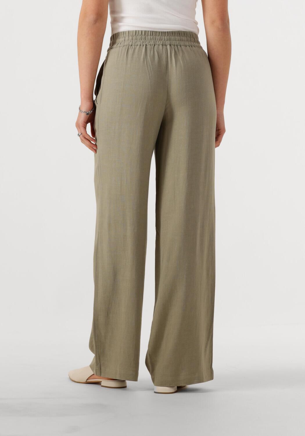 SELECTED FEMME Dames Broeken Slfviva-gulia Hw Long Linen Pant Noos Khaki