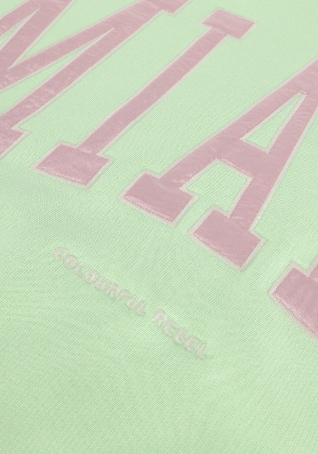 Lime COLOURFUL REBEL Trui MIAMI PATCH CROPPED SWEAT - large