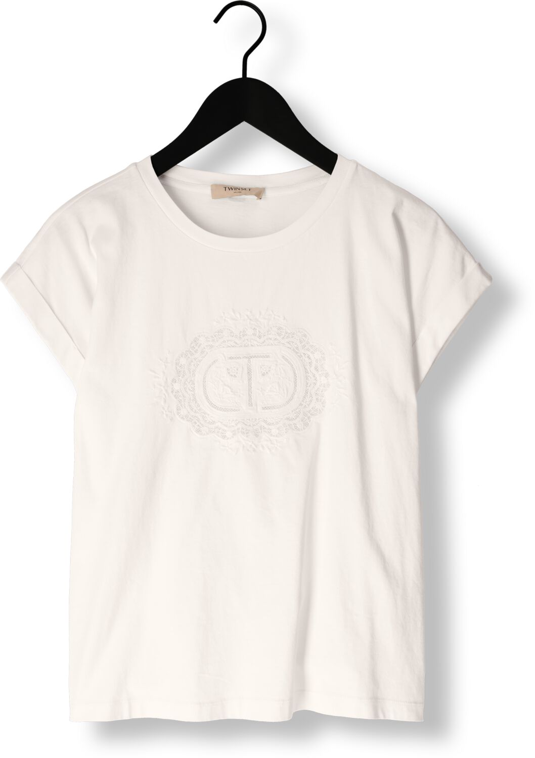 TWINSET MILANO Dames Tops & T-shirts Knitted T-shirt Ecru