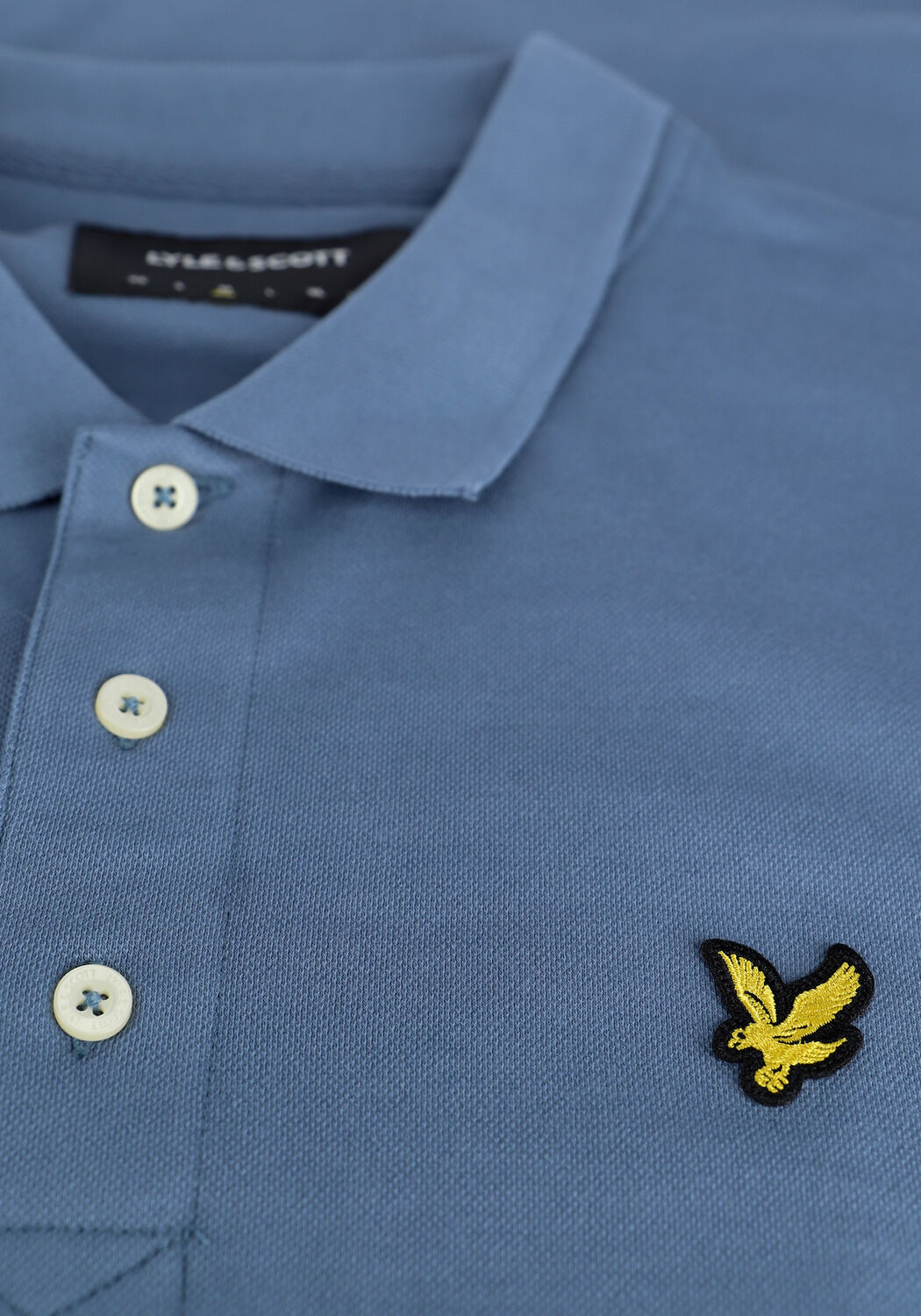 Blauwe LYLE & SCOTT Polo PLAIN POLO SHIRT - large