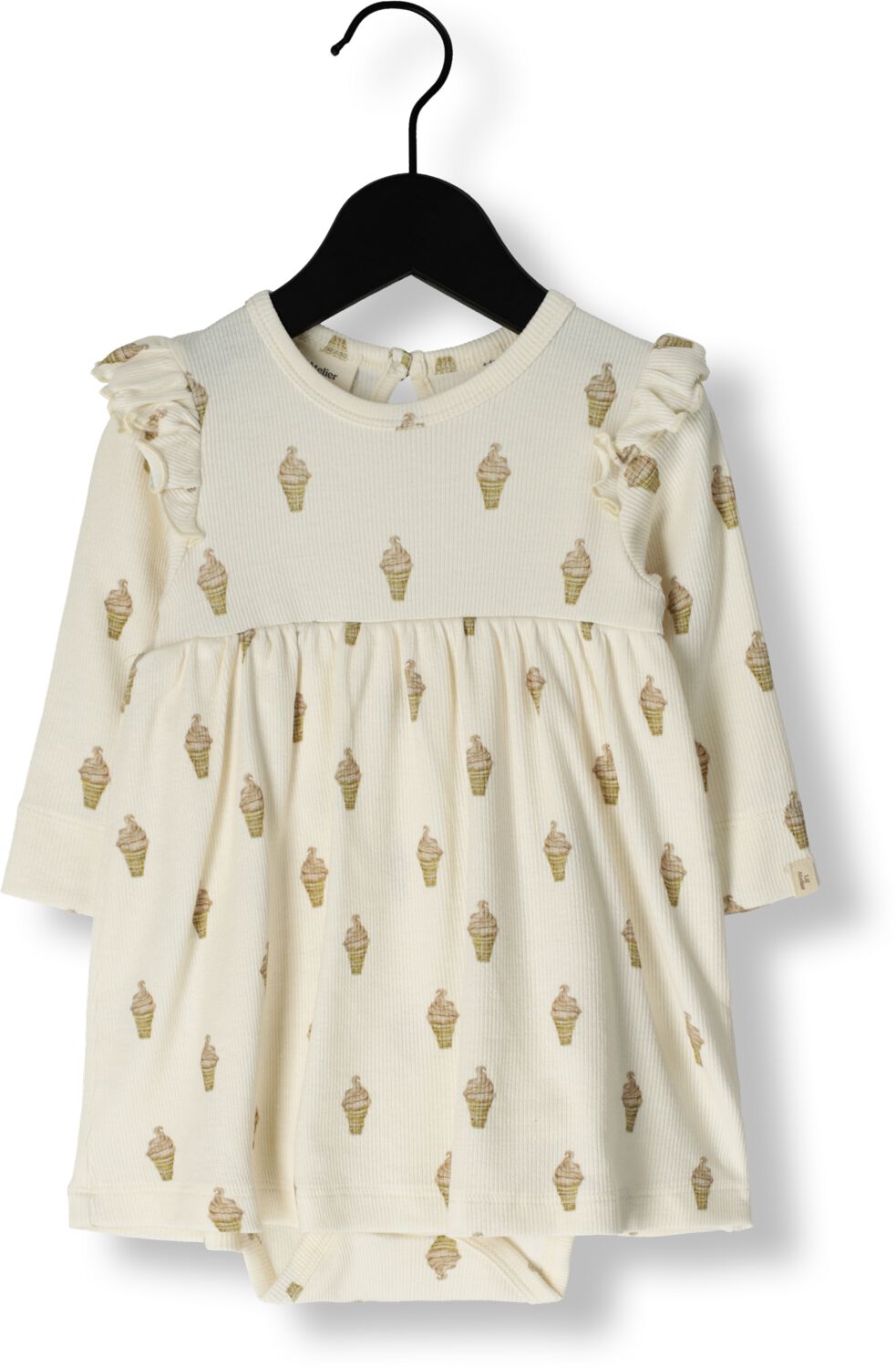 LIL' ATELIER Baby Jurken Nbfgavo Enk Ls Body Dress Lil Wit