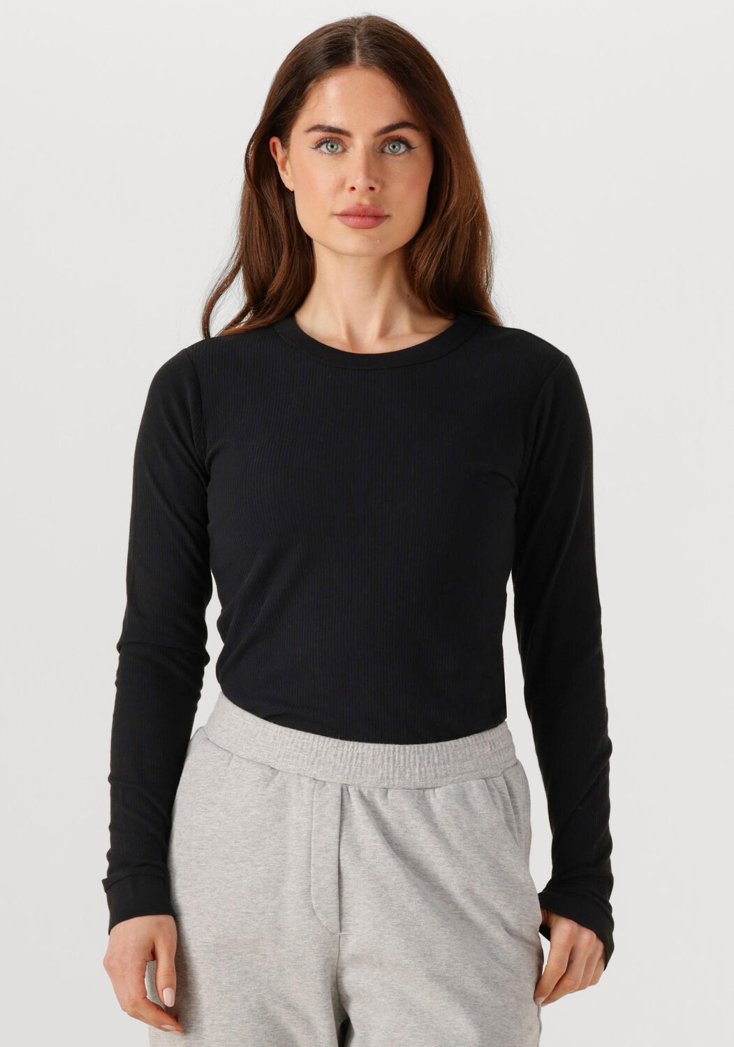 PENN & INK Dames Tops & T-shirts Longsleeve W25f1745 Zwart