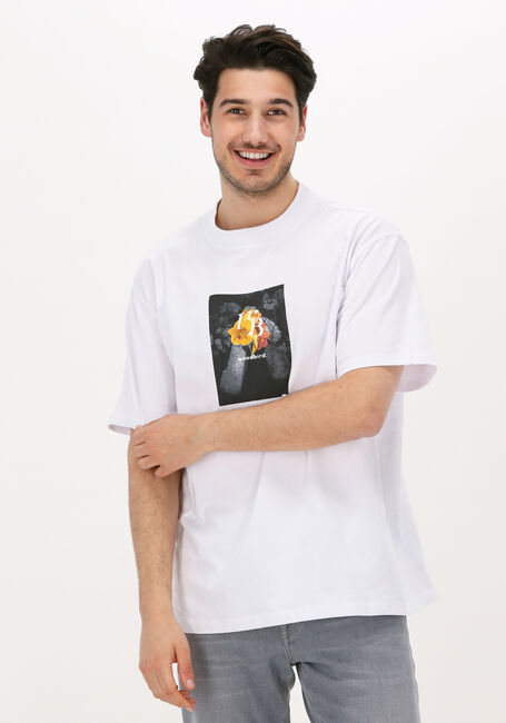 Witte WOODBIRD T-shirt BOSE FLOWLAND TEE - large