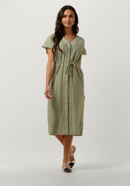 Groene OBJECT Midi jurk OBJAMANDA RE S/L DRESS - large
