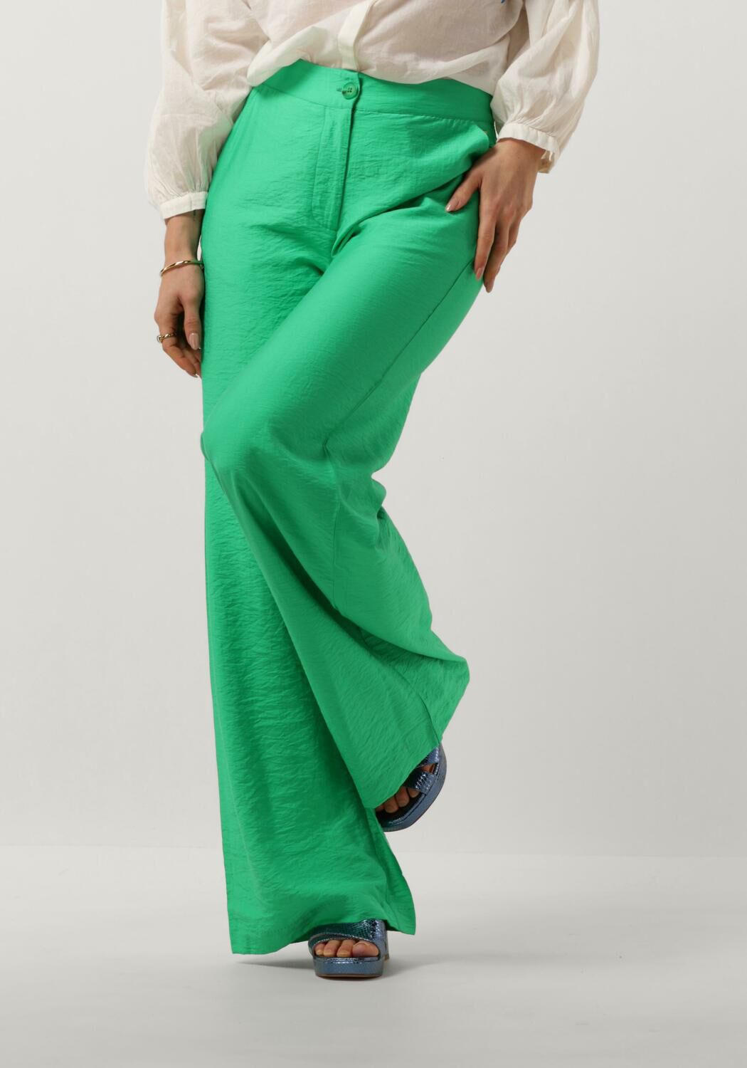 POM AMSTERDAM Dames Broeken Lush Green Pants Groen