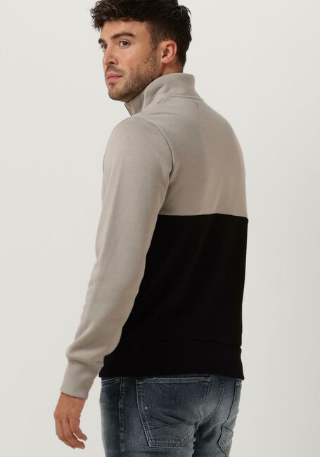 Zwarte FRED PERRY Sweater EMBROIDERED HALF ZIP SWEAT - large