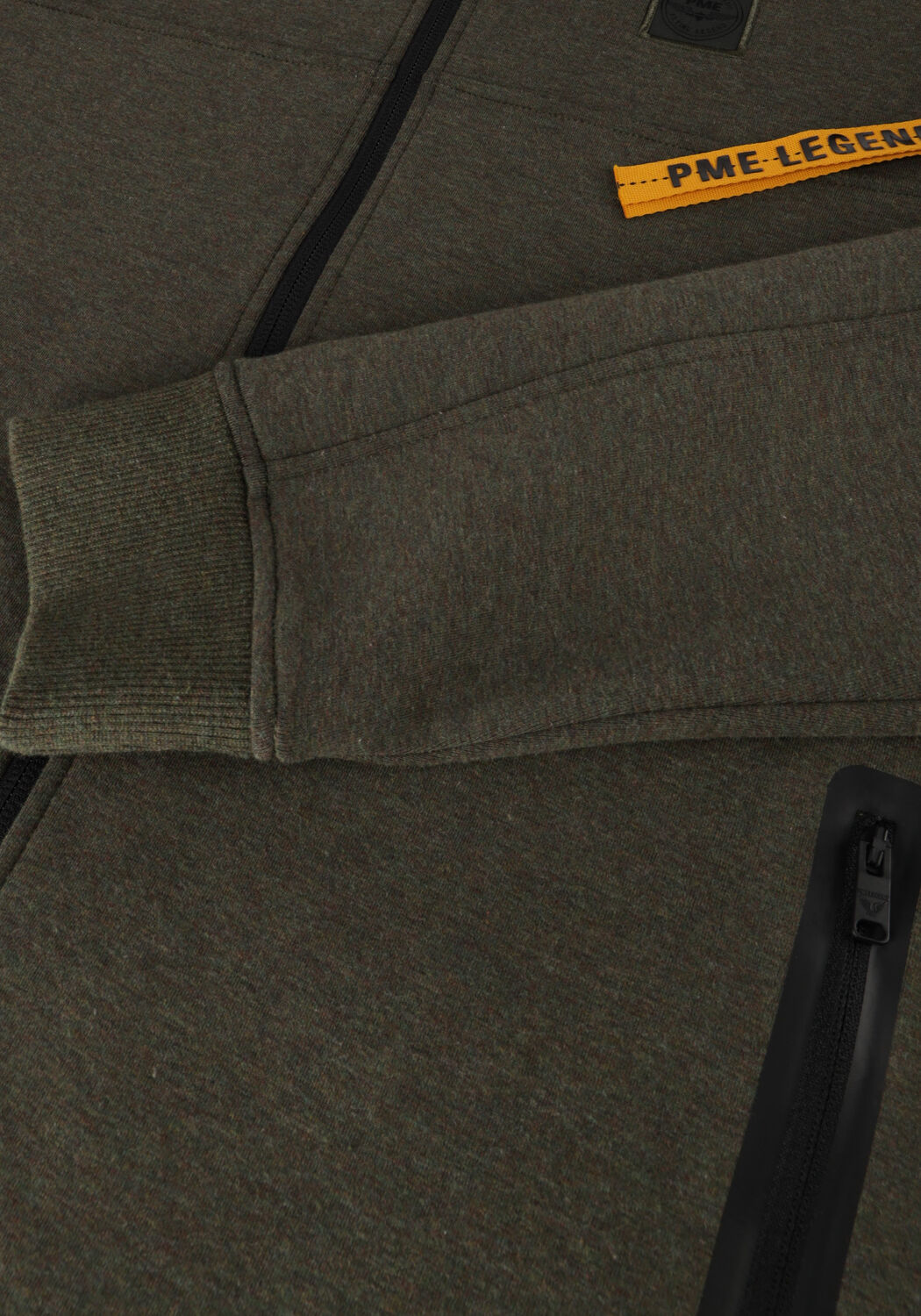 Groene PME LEGEND Jassen ZIP JACKET INTERLOCK - large