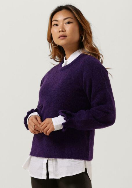 Paarse SELECTED FEMME Trui SIA JUMA LS KNIT - large