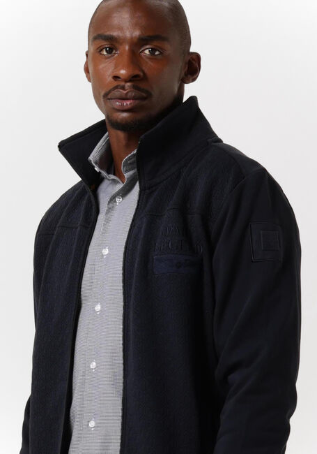 Blauwe PME LEGEND Vest ZIP JACKET JACQUARD INTERLOCK SWEAT - large