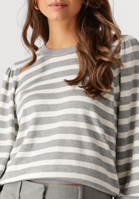 Grijze MINUS Trui LIVA LONG SLEEVE PULLOVER - large