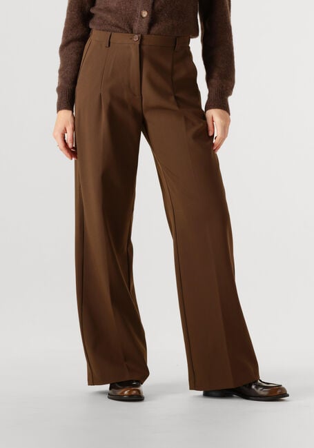 Bruine ANOTHER LABEL Lange broeken MOORE PLEATED PANTS - large