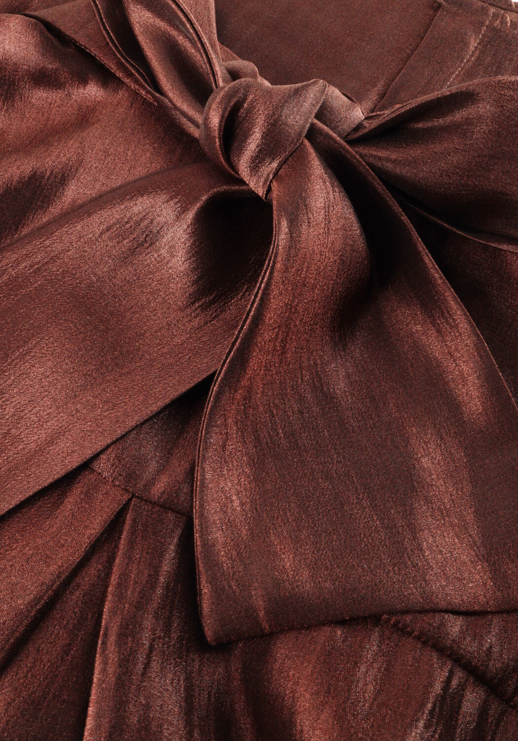 Bruine AAIKO Blouses VERONNE TIE SHIMM RAY 517 2 - large