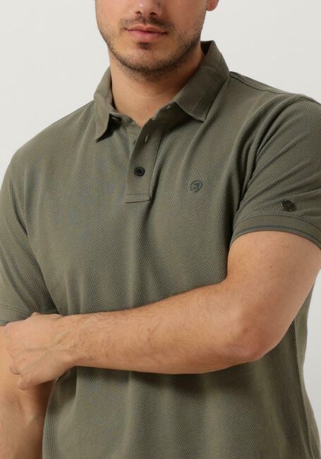 Groene CAST IRON Polo SHORT SLEEVE POLO POPCORN - large