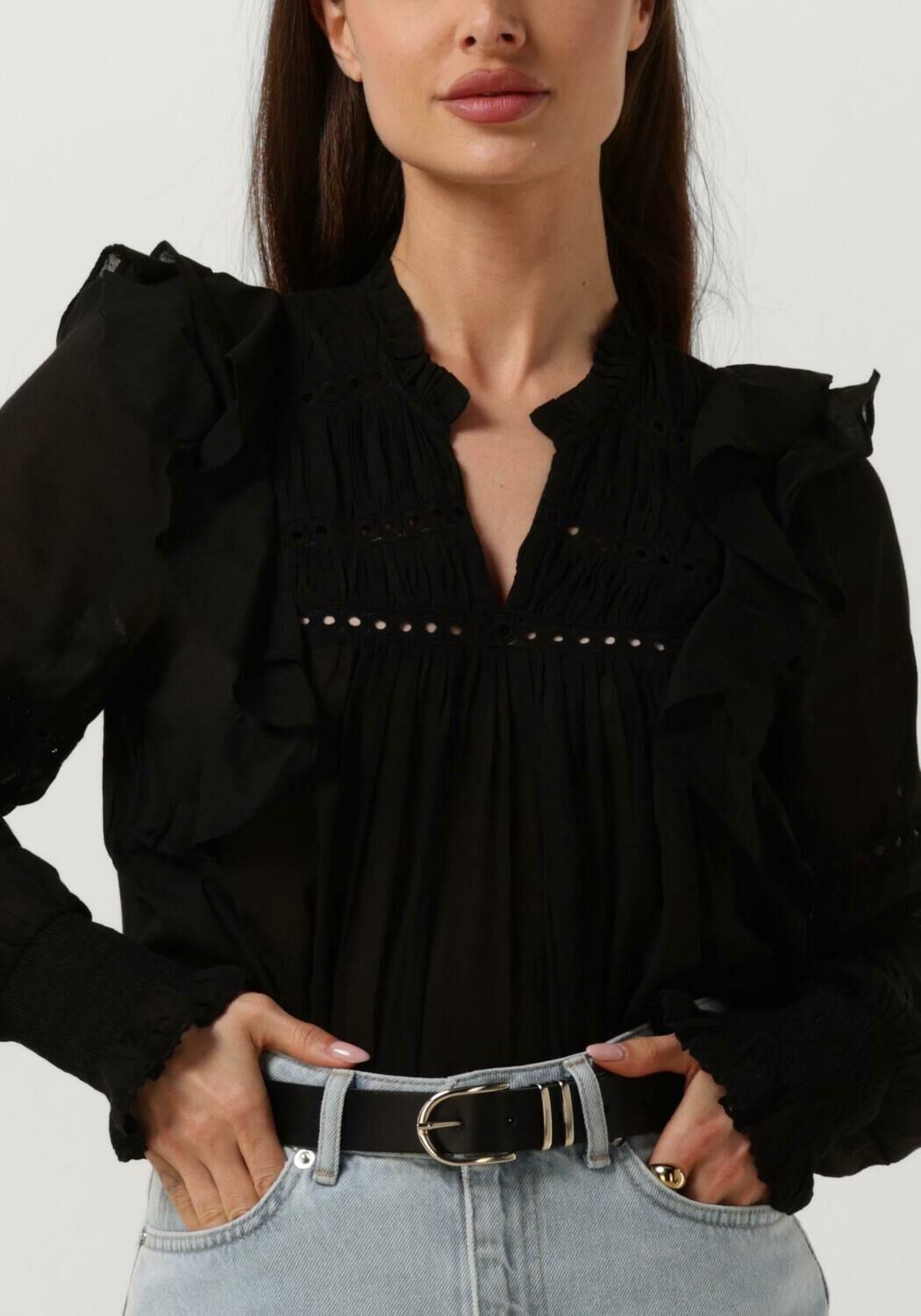 NEO NOIR Dames Blouses Aurika S Voile Blouse Zwart