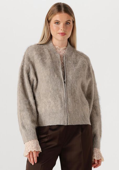 Taupe STUDIO AR Trui HARPER BRUSHED KNIT - large