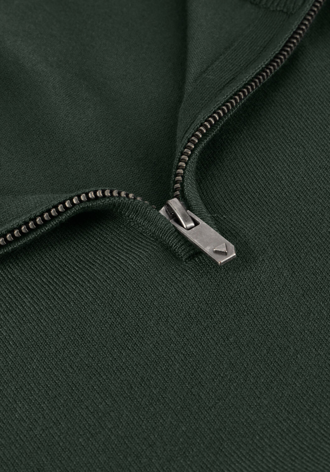 Donkergroene PURE PATH Trui REGULAR FIT HALF ZIP KNITWEAR - large