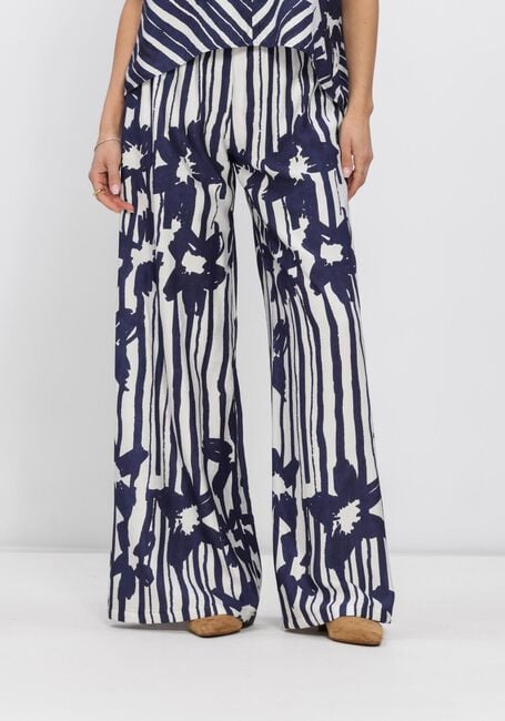 Blauwe CAROLINE BISS Wijde broek 1574 - large