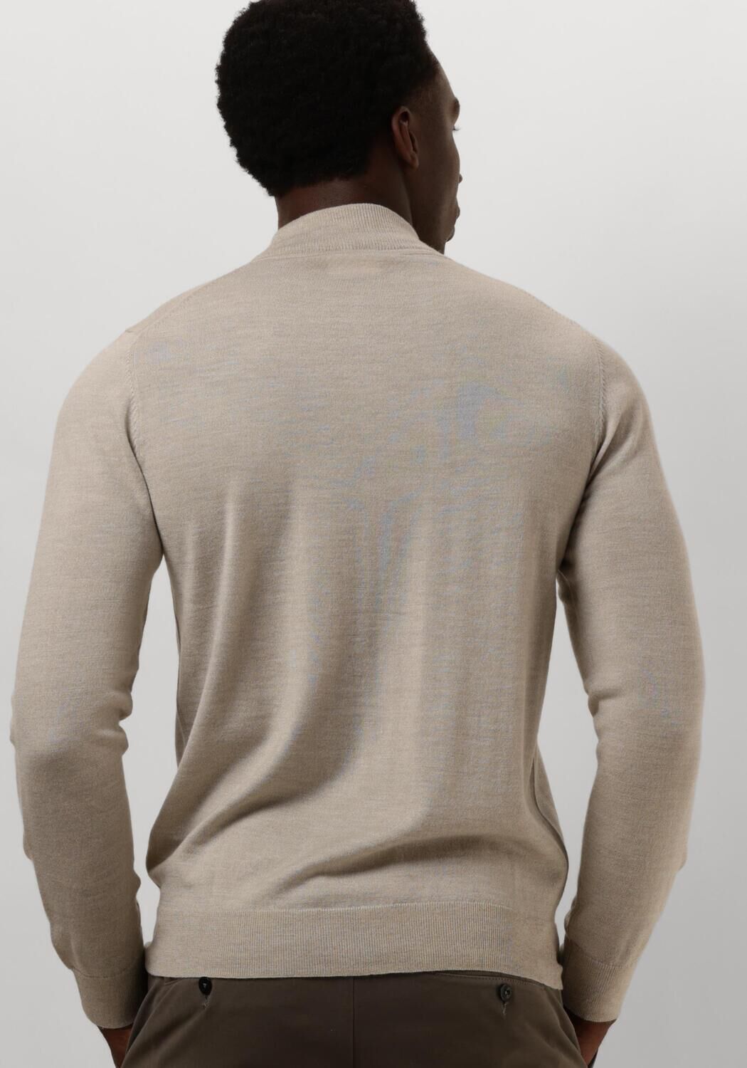 PROFUOMO Heren Truien & Vesten Pullover Mock Beige