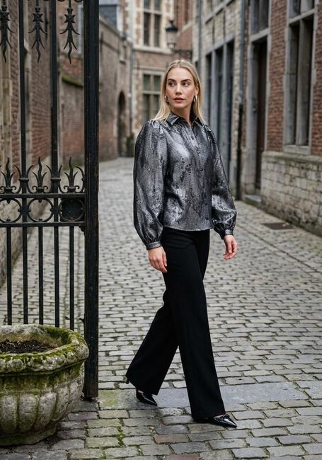 Zwarte NUKUS Blouses LETTIE BLOUSE METALLIC - large