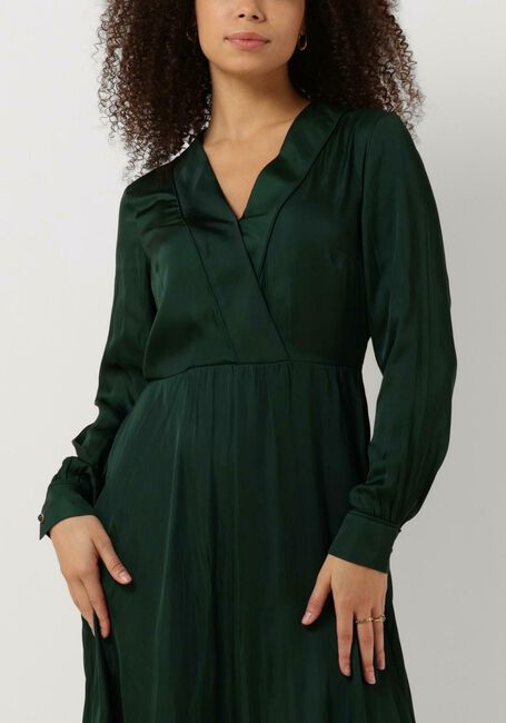 Groene SCOTCH & SODA Maxi jurk LONG SLEEVED PLEATED MAXI DRESS - large