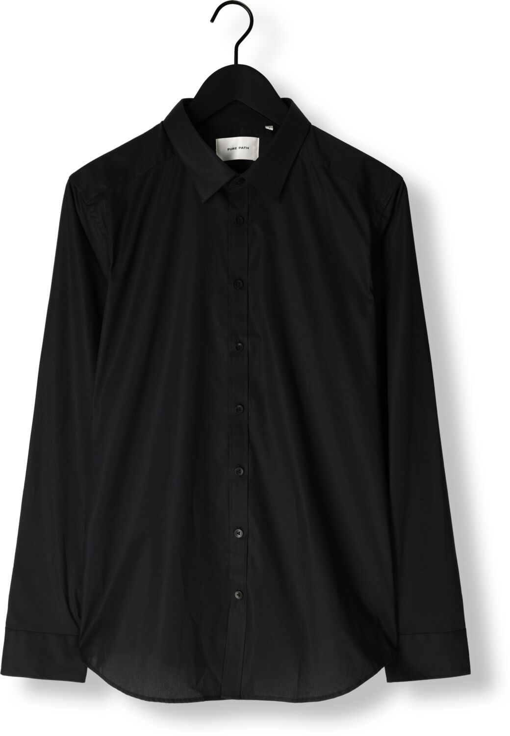 PURE PATH Heren Overhemden Essential Casual Shirt Zwart