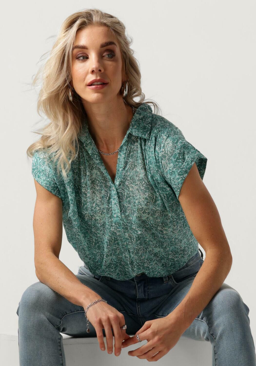 CIRCLE OF TRUST Dames Blouses Steffie Blouse Donkerblauw