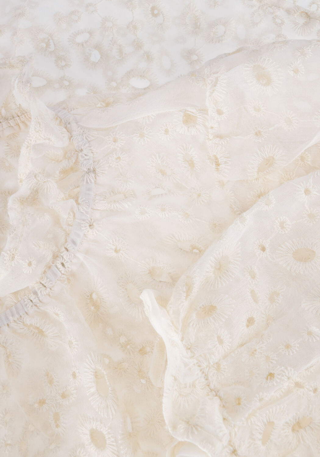 Gebroken wit NEO NOIR Blouses NADIRA EMBROIDERY BLOUSE - large