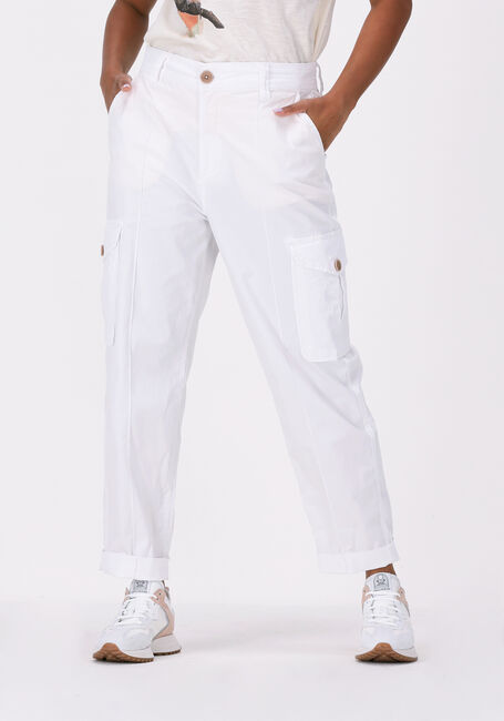 Witte MOS MOSH Cargobroeken MADLEANE PAPER CARGO PANT - large