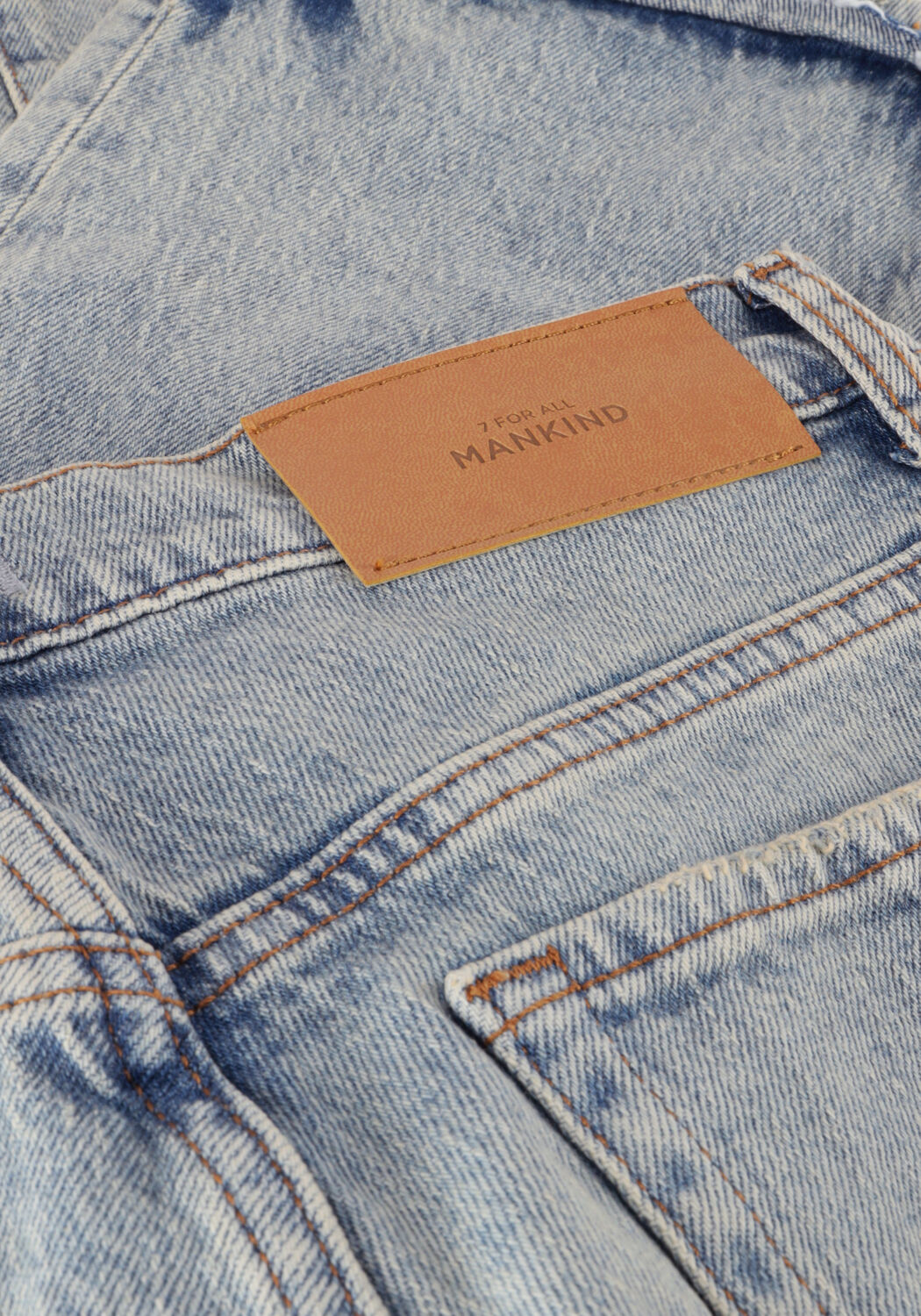 Lichtblauwe 7 FOR ALL MANKIND Bootcut jeans LOGAN STOVEPIPE FROST WITH FOLD UP HEM - large